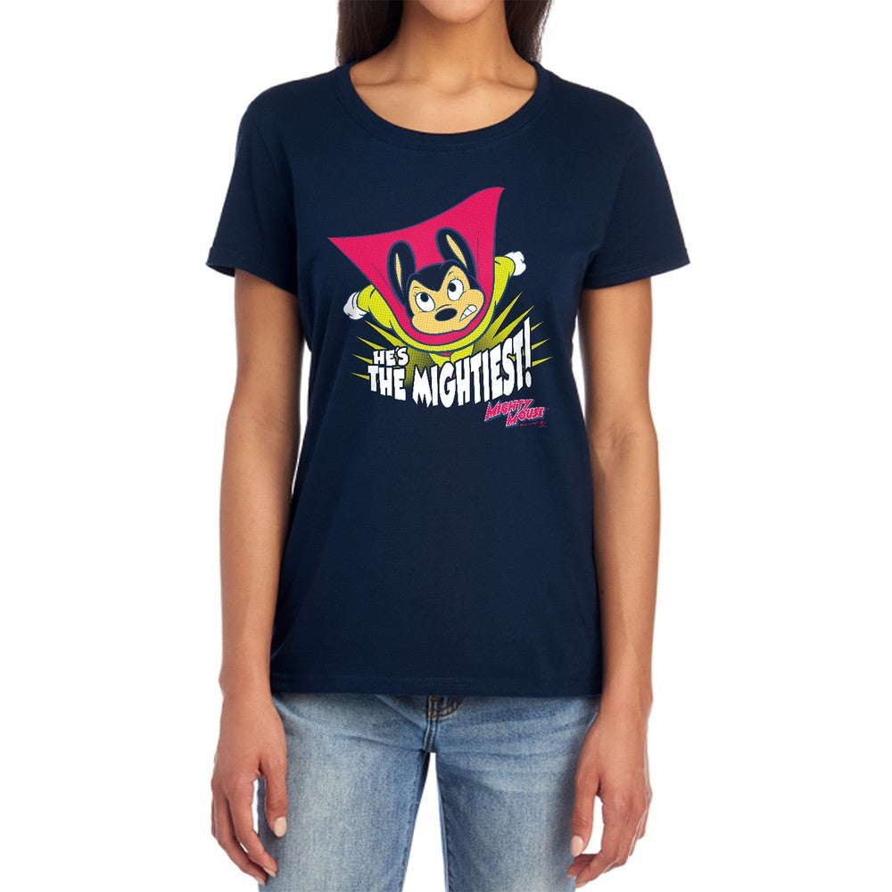 Mighty Mouse The Mightiest Licensed Women's T-Shirt Regular Fit LG