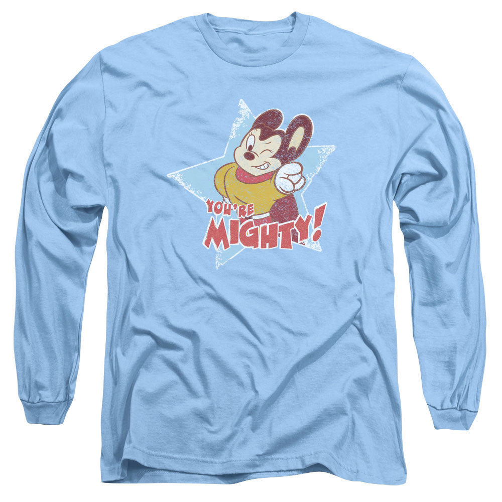Mighty Mouse Youre Mighty Licensed Adult Unisex Long Sleeve T-Shirt LG