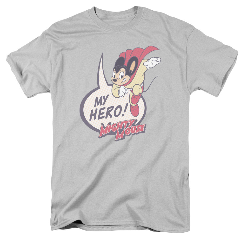 Mighty Mouse My Hero Licensed Adult Unisex T-Shirt Regular Fit Tee SM-3X