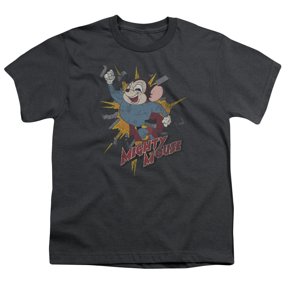 Mighty Mouse Break Through Licensed Kid's T-Shirt (Ages 4-7) LG