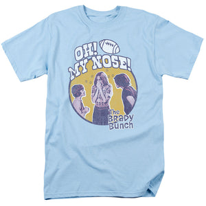 AN OFFCIALLY LICENSED BRADY BUNCH MY NOSE MEN'S REGULAR FIT T-SHIRT LIGHT BLUE
