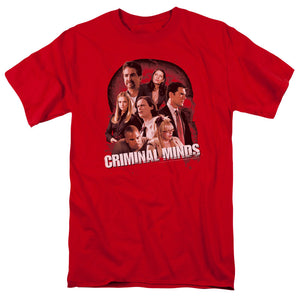 AN OFFCIALLY LICENSED CRIMINAL MINDS BRAIN TRUST MEN'S REGULAR FIT T-SHIRT RED