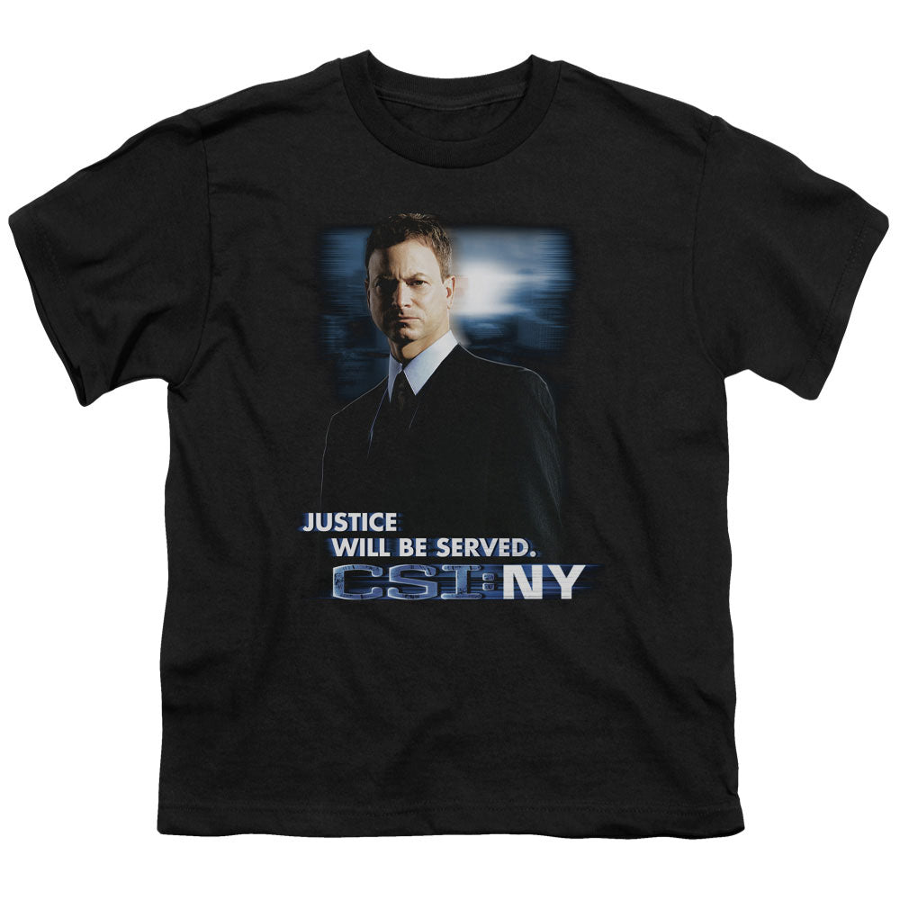 Csi:Ny Justice Served Licensed Kid's T-Shirt (Ages 4-7) SM-XL