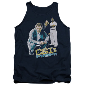 AN OFFCIALLY LICENSED CSI:MIAMI IN PERSPECTIVE ADULT UNISEX TANK TOP NAVY