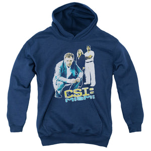 AN OFFCIALLY LICENSED CSI:MIAMI IN PERSPECTIVE YOUTH HOODIE NAVY