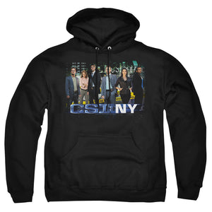 AN OFFCIALLY LICENSED CSI NY CAST ADULT UNISEX PULLOVER HOODIE BLACK