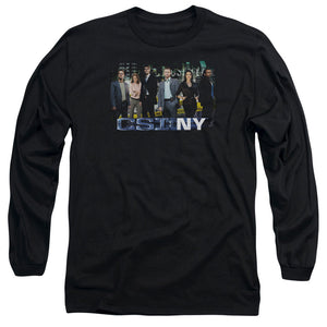 AN OFFCIALLY LICENSED CSI NY CAST MEN'S LONG SLEEVE T-SHIRT BLACK
