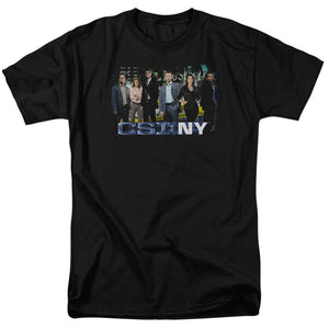 AN OFFCIALLY LICENSED CSI NY CAST MEN'S REGULAR FIT T-SHIRT BLACK
