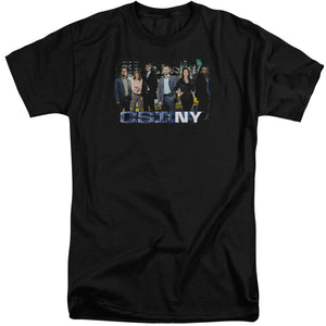 AN OFFCIALLY LICENSED CSI NY CAST MEN'S TALL FIT T-SHIRT BLACK