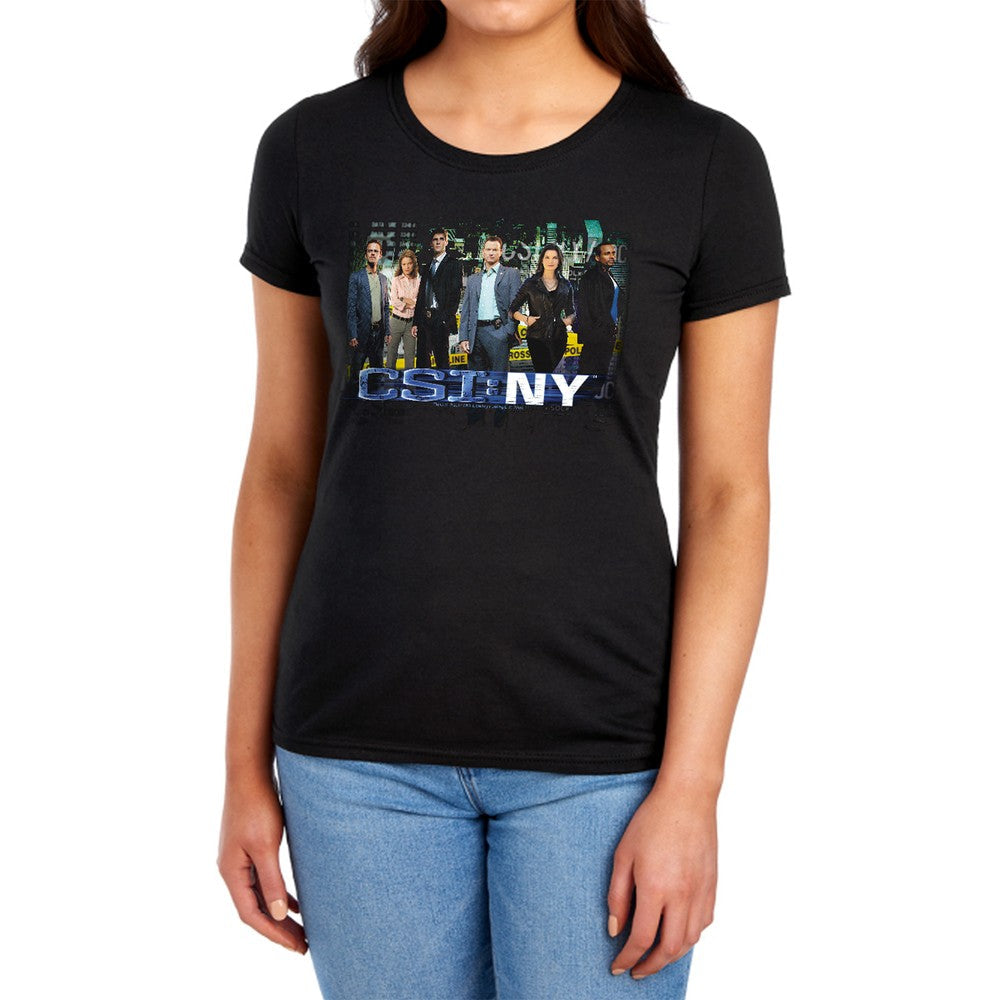 Csi Ny Cast Licensed Women's T-Shirt Regular Fit LG