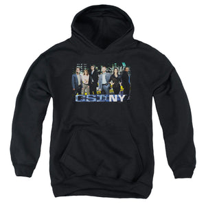AN OFFCIALLY LICENSED CSI NY CAST YOUTH HOODIE BLACK
