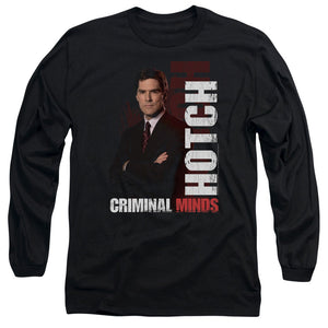 AN OFFCIALLY LICENSED CRIMINAL MINDS HOTCH MEN'S LONG SLEEVE T-SHIRT BLACK