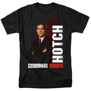 AN OFFCIALLY LICENSED CRIMINAL MINDS HOTCH MEN'S REGULAR FIT T-SHIRT BLACK