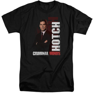 AN OFFCIALLY LICENSED CRIMINAL MINDS HOTCH MEN'S TALL FIT T-SHIRT BLACK