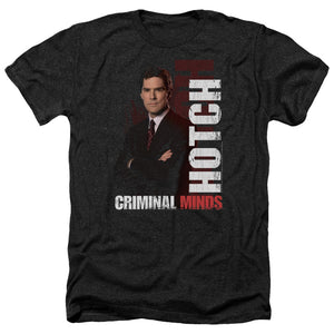 AN OFFCIALLY LICENSED CRIMINAL MINDS HOTCH MEN'S HEATHER T-SHIRT CHARCOAL