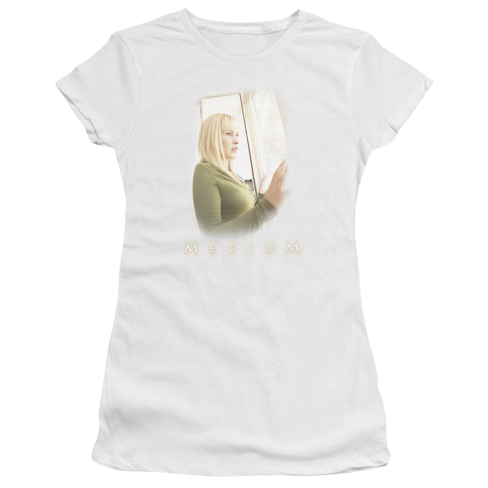 Medium White Light Licensed Women's T-Shirt Juniors LG