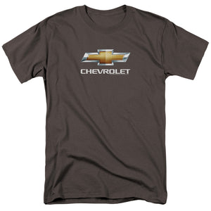 AN OFFCIALLY LICENSED CHEVROLETS CHEVY BOWTIE STACKED MEN'S REGULAR FIT T-SHIRT CHARCOAL