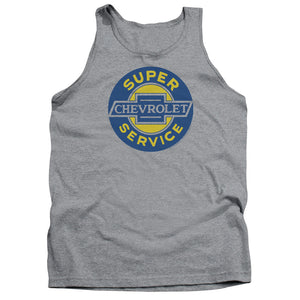 AN OFFCIALLY LICENSED CHEVROLET CHEVY SUPER SERVICE ADULT UNISEX TANK TOP ATHLETIC HEATHER