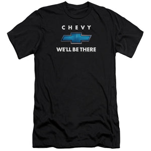 AN OFFCIALLY LICENSED CHEVROLET WELL BE THERE MEN'S PREMIUM SLIM FIT T-SHIRT BLACK