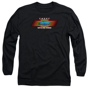 AN OFFCIALLY LICENSED CHEVROLET CHEVY WELL BE THERE TV SPOT MEN'S LONG SLEEVE T-SHIRT BLACK