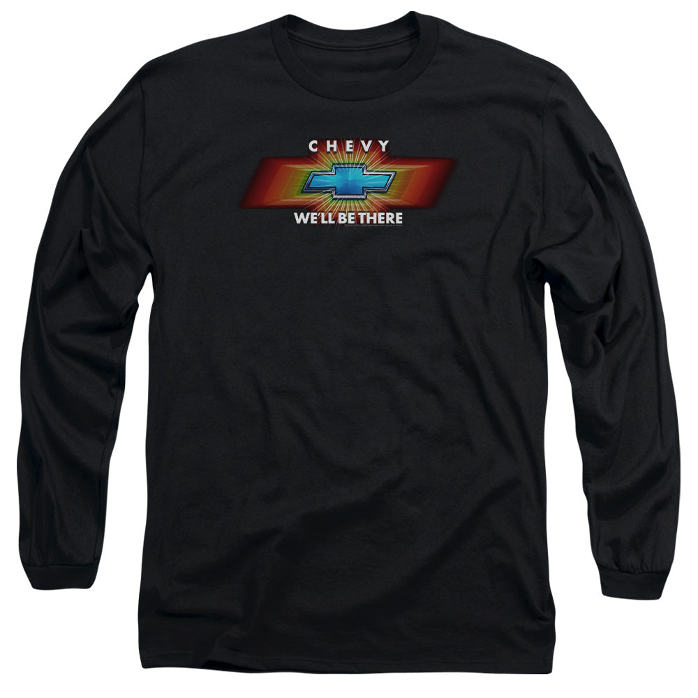 AN OFFCIALLY LICENSED CHEVROLET CHEVY WELL BE THERE TV SPOT MEN'S LONG SLEEVE T-SHIRT BLACK