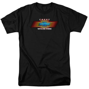 AN OFFCIALLY LICENSED CHEVROLET CHEVY WELL BE THERE TV SPOT MEN'S REGULAR FIT T-SHIRT BLACK