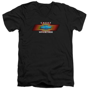 AN OFFCIALLY LICENSED CHEVROLET CHEVY WELL BE THERE TV SPOT MEN'S V-NECK T-SHIRT BLACK