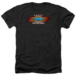 AN OFFCIALLY LICENSED CHEVROLET CHEVY WELL BE THERE TV SPOT MEN'S HEATHER T-SHIRT CHARCOAL