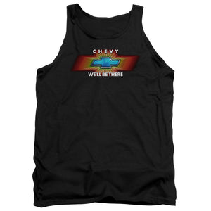 AN OFFCIALLY LICENSED CHEVROLET CHEVY WELL BE THERE TV SPOT ADULT UNISEX TANK TOP BLACK