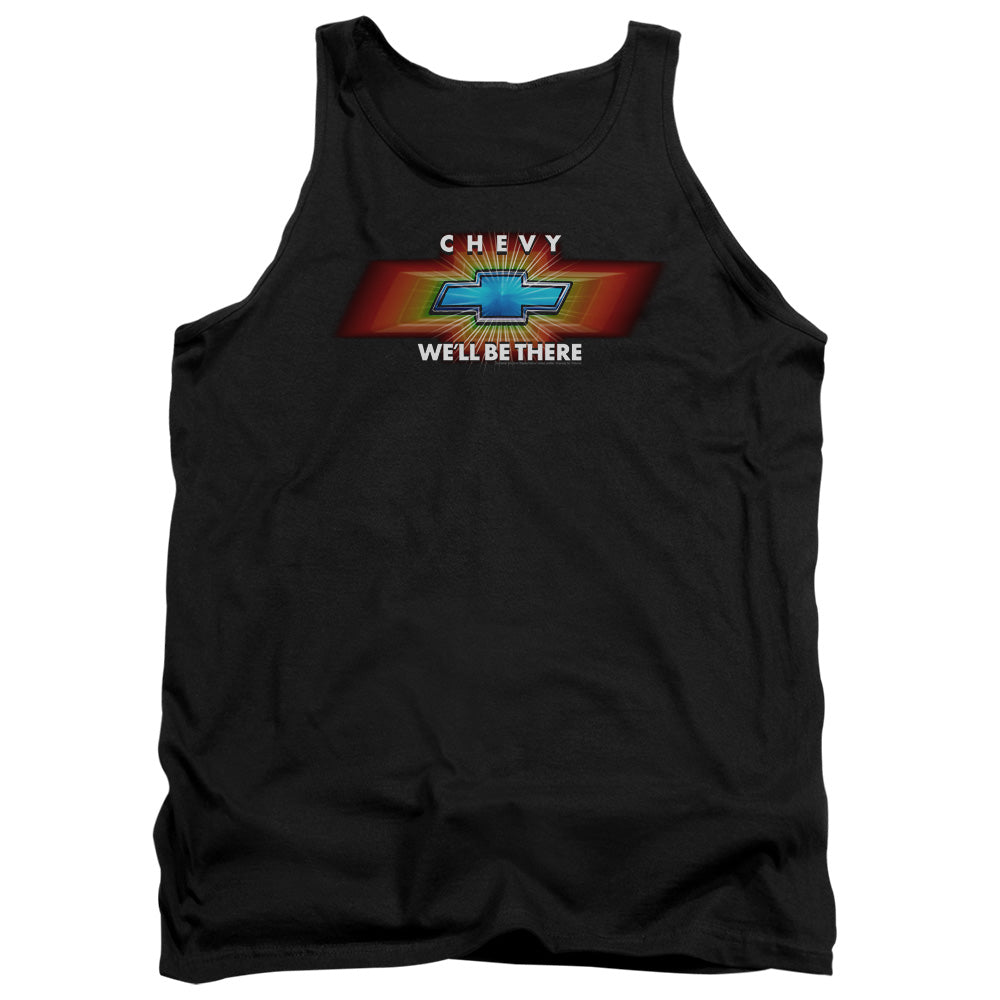 AN OFFCIALLY LICENSED CHEVROLET CHEVY WELL BE THERE TV SPOT ADULT UNISEX TANK TOP BLACK