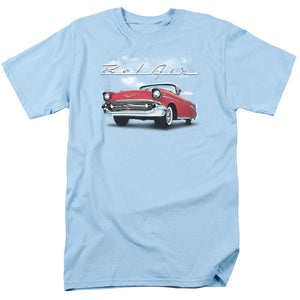 AN OFFCIALLY LICENSED CHEVROLET BEL AIR CLOUDS MEN'S REGULAR FIT T-SHIRT LIGHT BLUE
