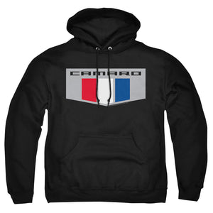 AN OFFCIALLY LICENSED CHEVROLET CHROME EMBLEM ADULT UNISEX PULLOVER HOODIE BLACK
