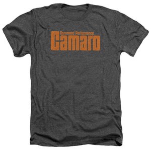 AN OFFCIALLY LICENSED CHEVROLET COMMAND PERFORMANCE MEN'S HEATHER T-SHIRT CHARCOAL