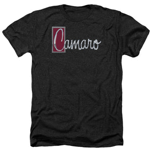 AN OFFCIALLY LICENSED CHEVROLET CHROME SCRIPT MEN'S HEATHER T-SHIRT CHARCOAL