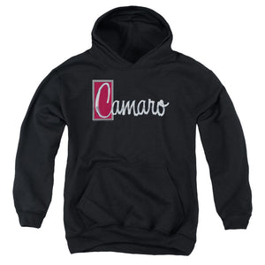 AN OFFCIALLY LICENSED CHEVROLET CHROME SCRIPT YOUTH HOODIE BLACK