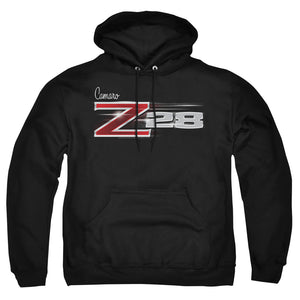 AN OFFCIALLY LICENSED CHEVROLET Z28 LOGO ADULT UNISEX PULLOVER HOODIE BLACK