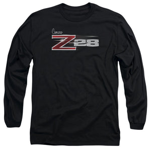 AN OFFCIALLY LICENSED CHEVROLET Z28 LOGO MEN'S LONG SLEEVE T-SHIRT BLACK
