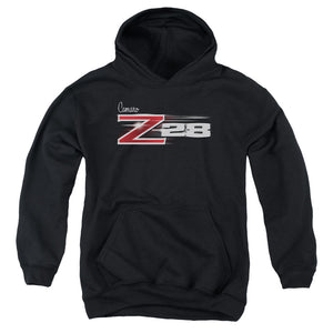 AN OFFCIALLY LICENSED CHEVROLET Z28 LOGO YOUTH HOODIE BLACK