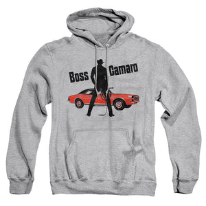 AN OFFCIALLY LICENSED CHEVROLET BOSS ADULT UNISEX PULLOVER HOODIE ATHLETIC HEATHER