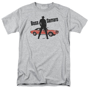 AN OFFCIALLY LICENSED CHEVROLET BOSS MEN'S REGULAR FIT T-SHIRT ATHLETIC HEATHER