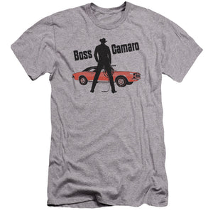AN OFFCIALLY LICENSED CHEVROLET BOSS MEN'S PREMIUM SLIM FIT T-SHIRT ATHLETIC HEATHER