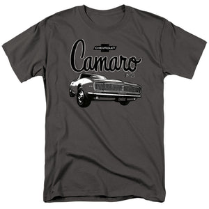 AN OFFCIALLY LICENSED CHEVROLET SCRIPT CAR MEN'S REGULAR FIT T-SHIRT CHARCOAL