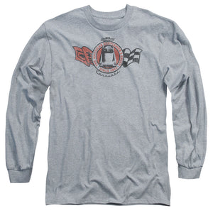 AN OFFCIALLY LICENSED CHEVROLET GENTLEMENS RACER MEN'S LONG SLEEVE T-SHIRT ATHLETIC HEATHER