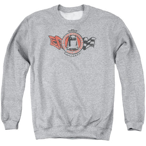 AN OFFCIALLY LICENSED CHEVROLET GENTLEMENS RACER ADULT UNISEX CREWNECK SWEATSHIRT ATHLETIC HEATHER
