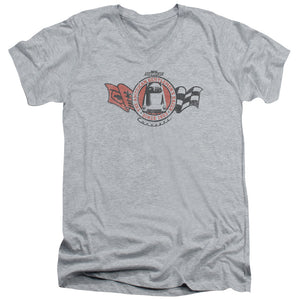 AN OFFCIALLY LICENSED CHEVROLET GENTLEMENS RACER MEN'S V-NECK T-SHIRT ATHLETIC HEATHER