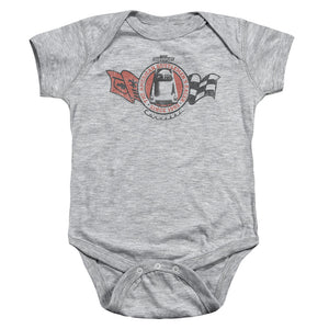 AN OFFCIALLY LICENSED CHEVROLET GENTLEMENS RACER BABY BODYSUIT ATHLETIC HEATHER
