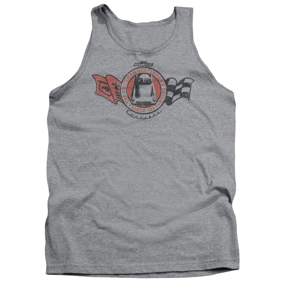 AN OFFCIALLY LICENSED CHEVROLET GENTLEMENS RACER ADULT UNISEX TANK TOP ATHLETIC HEATHER