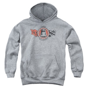 AN OFFCIALLY LICENSED CHEVROLET GENTLEMENS RACER YOUTH HOODIE ATHLETIC HEATHER