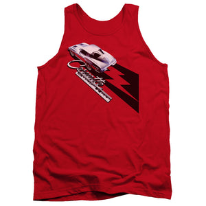 AN OFFCIALLY LICENSED CHEVROLET SPLIT WINDOW STING RAY ADULT UNISEX TANK TOP RED