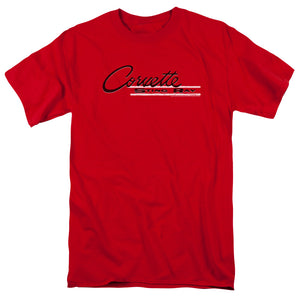 AN OFFCIALLY LICENSED CHEVROLET RETRO STINGRAY MEN'S REGULAR FIT T-SHIRT RED